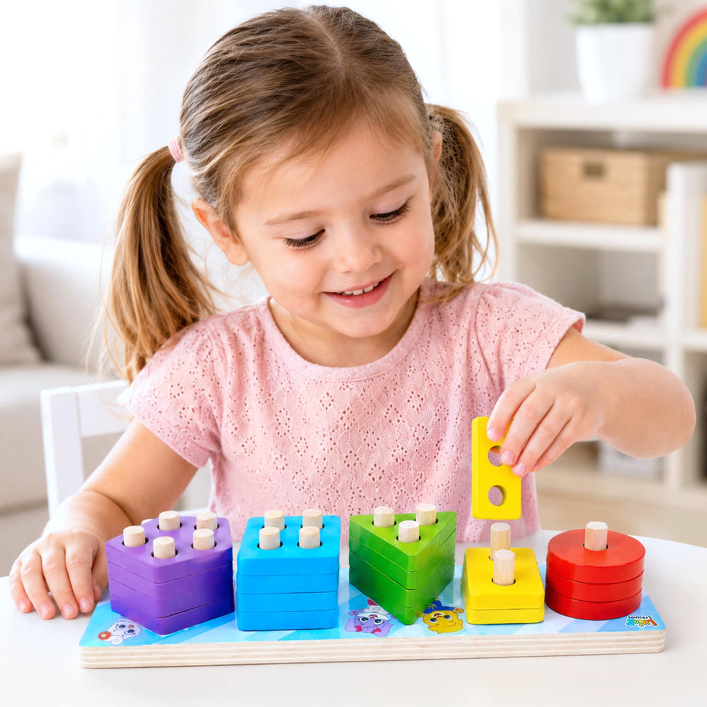 5-in-1 Wooden Alphabet and Math Learning Bundle