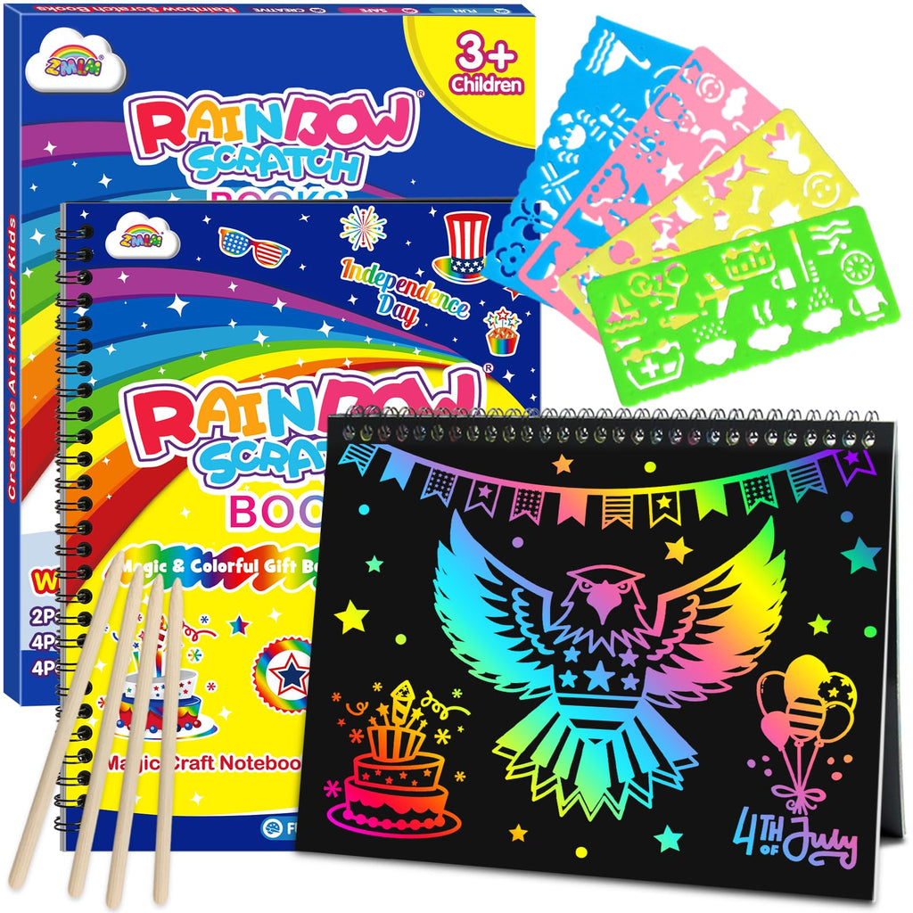 2-Pack Rainbow Scratch Art Notebooks