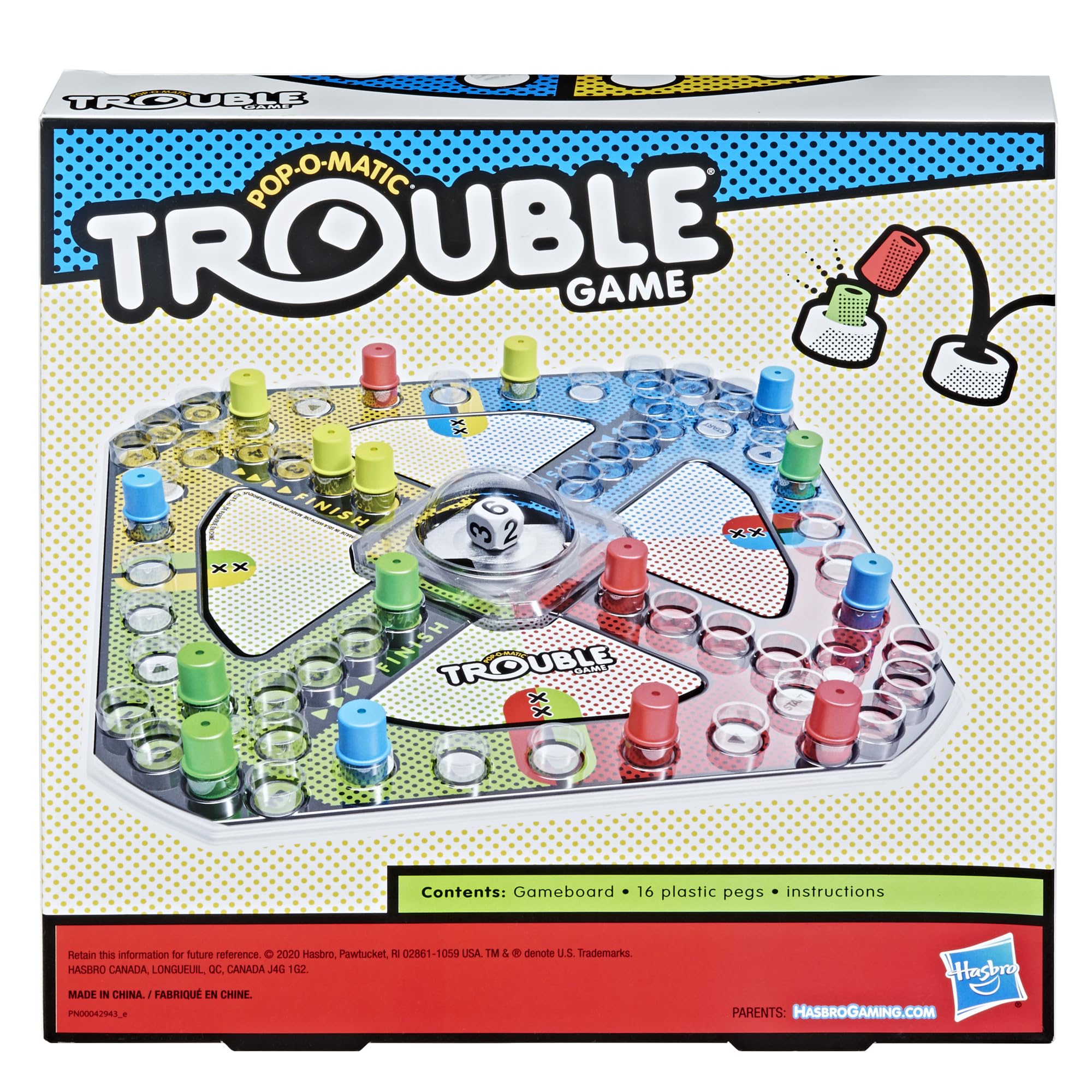 Hasbro Trouble Board Game with Pop-O-Matic