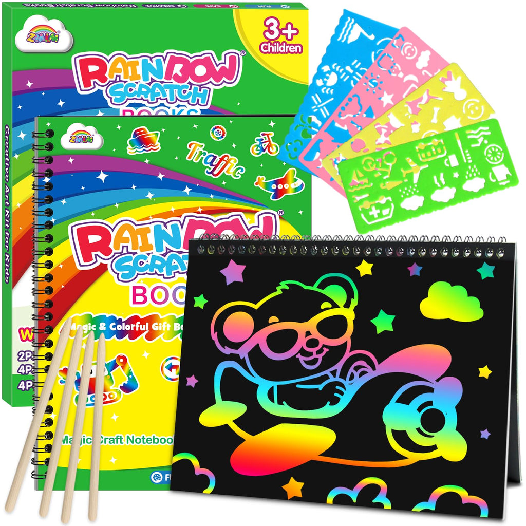 2-Pack Rainbow Scratch Art Notebooks