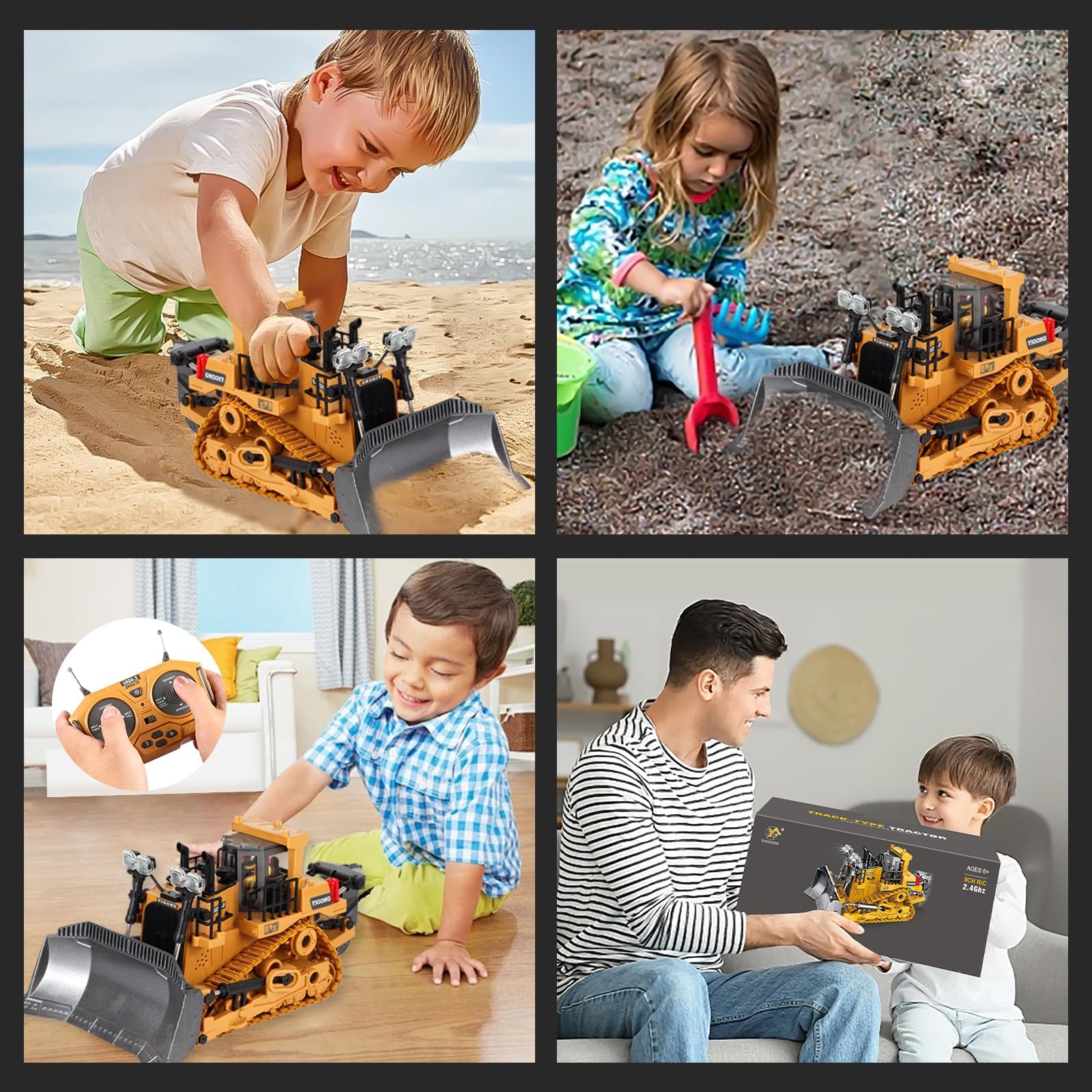 ADTHLIER 4-in-1 Construction Vehicle Set