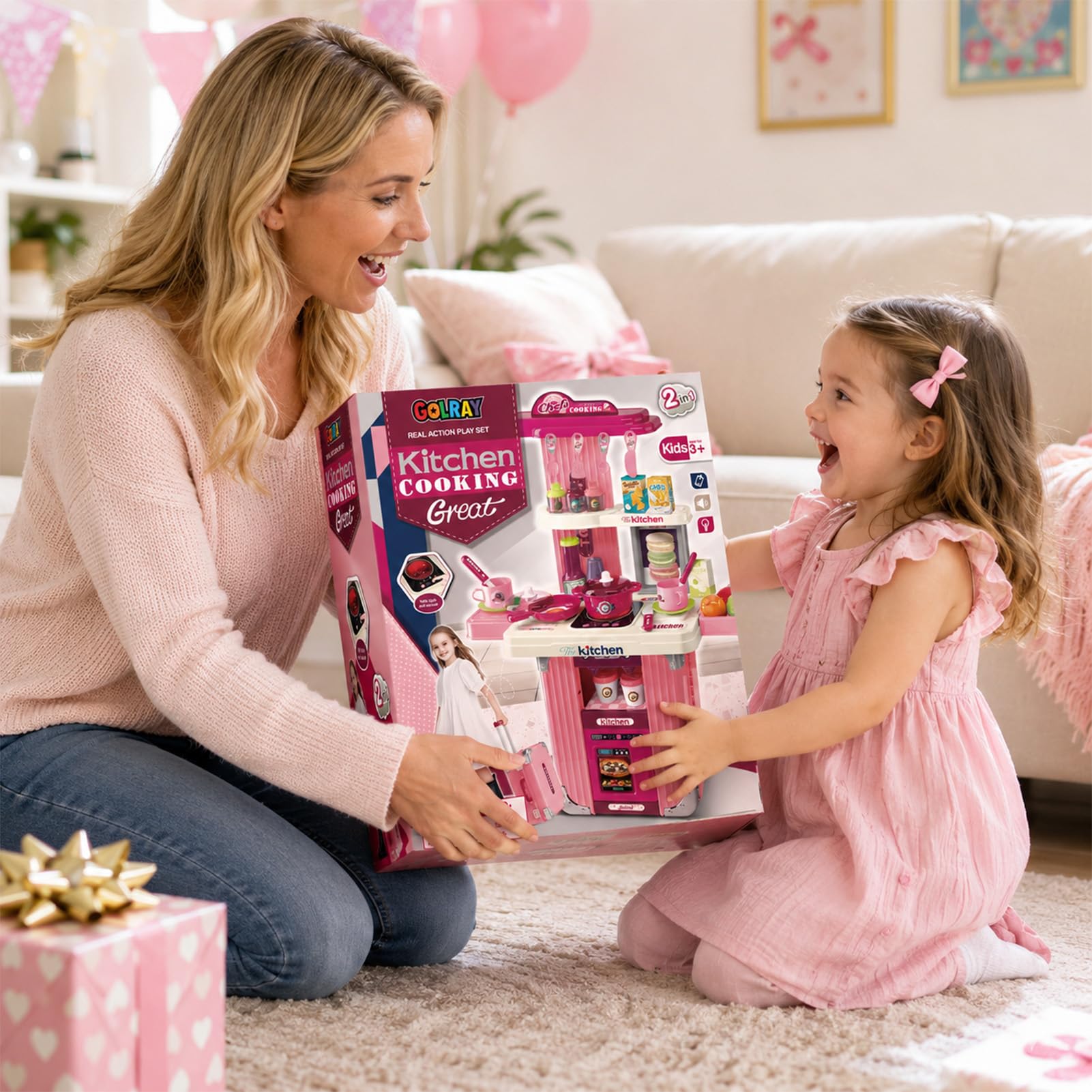 Golray 3-in-1 Portable Suitcase Play Kitchen