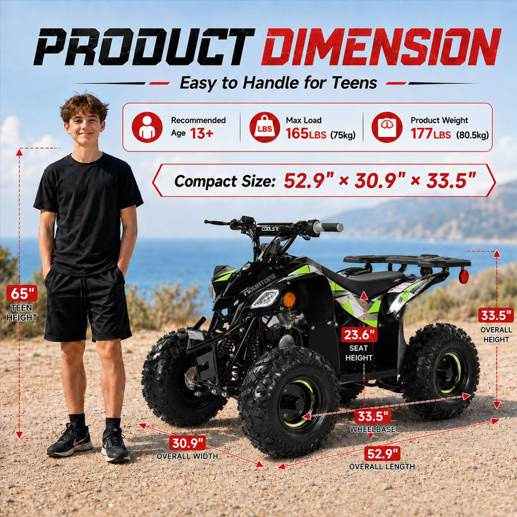 Adult Gas ATV with LED Light