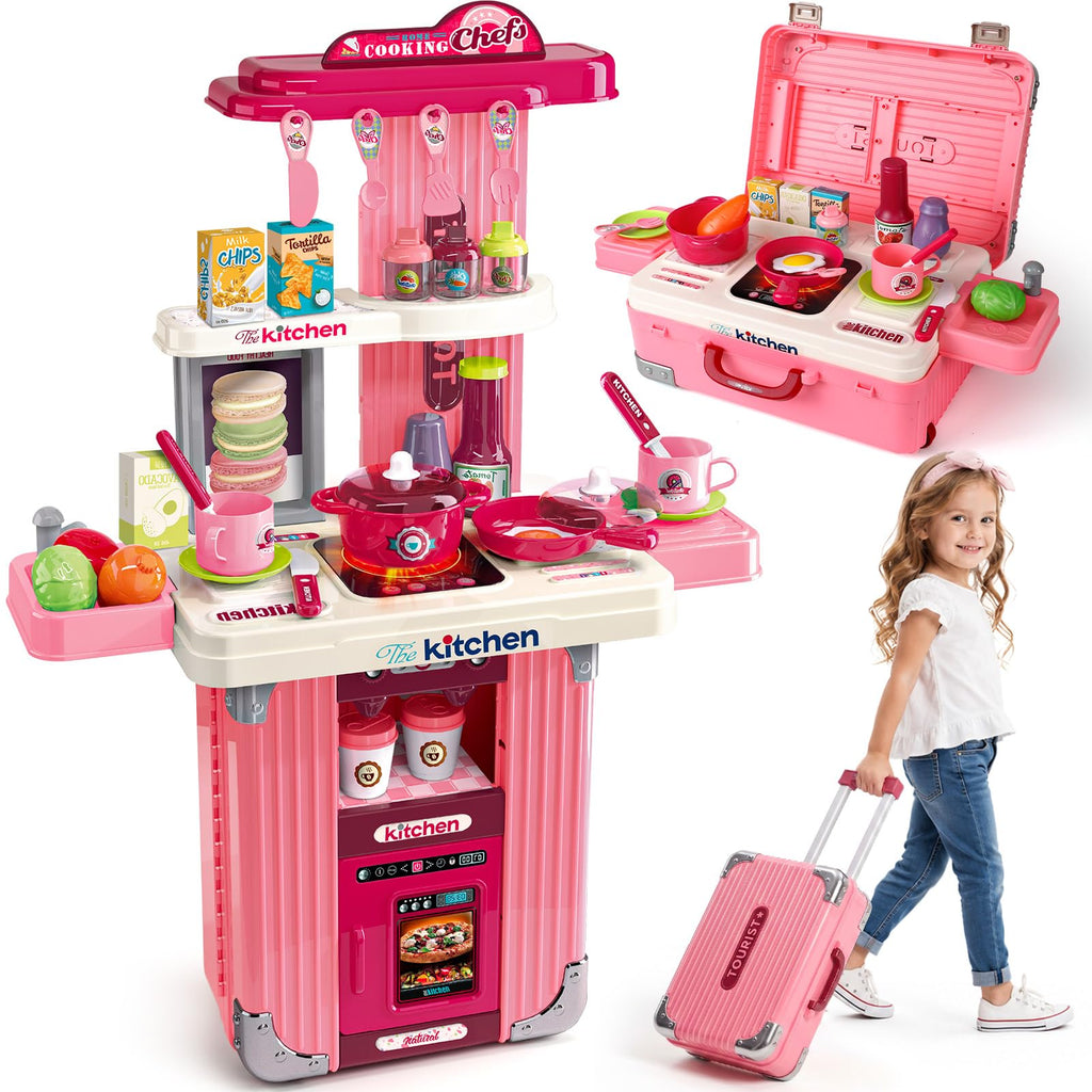 Golray 3-in-1 Portable Suitcase Play Kitchen