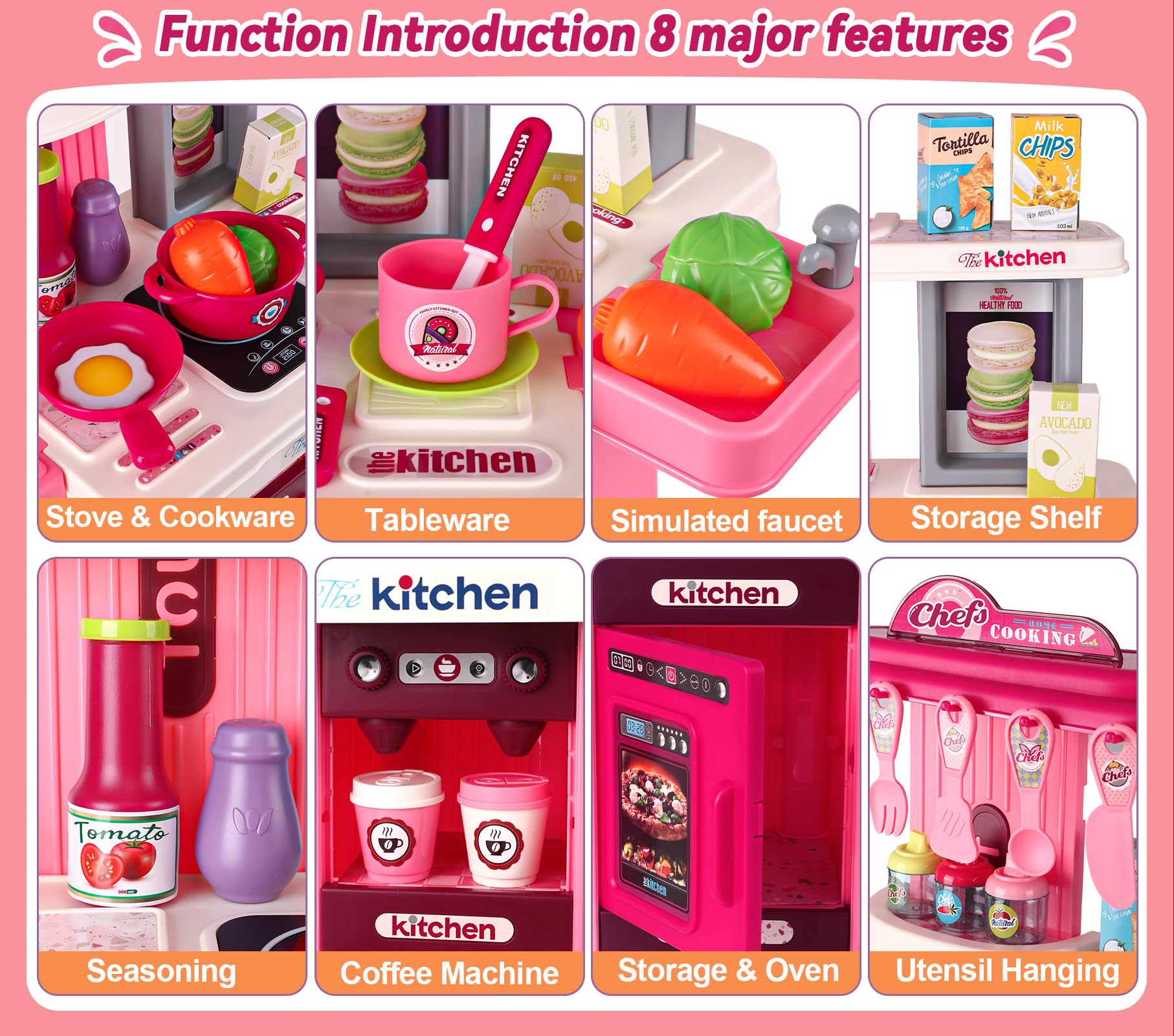 Golray 3-in-1 Portable Suitcase Play Kitchen