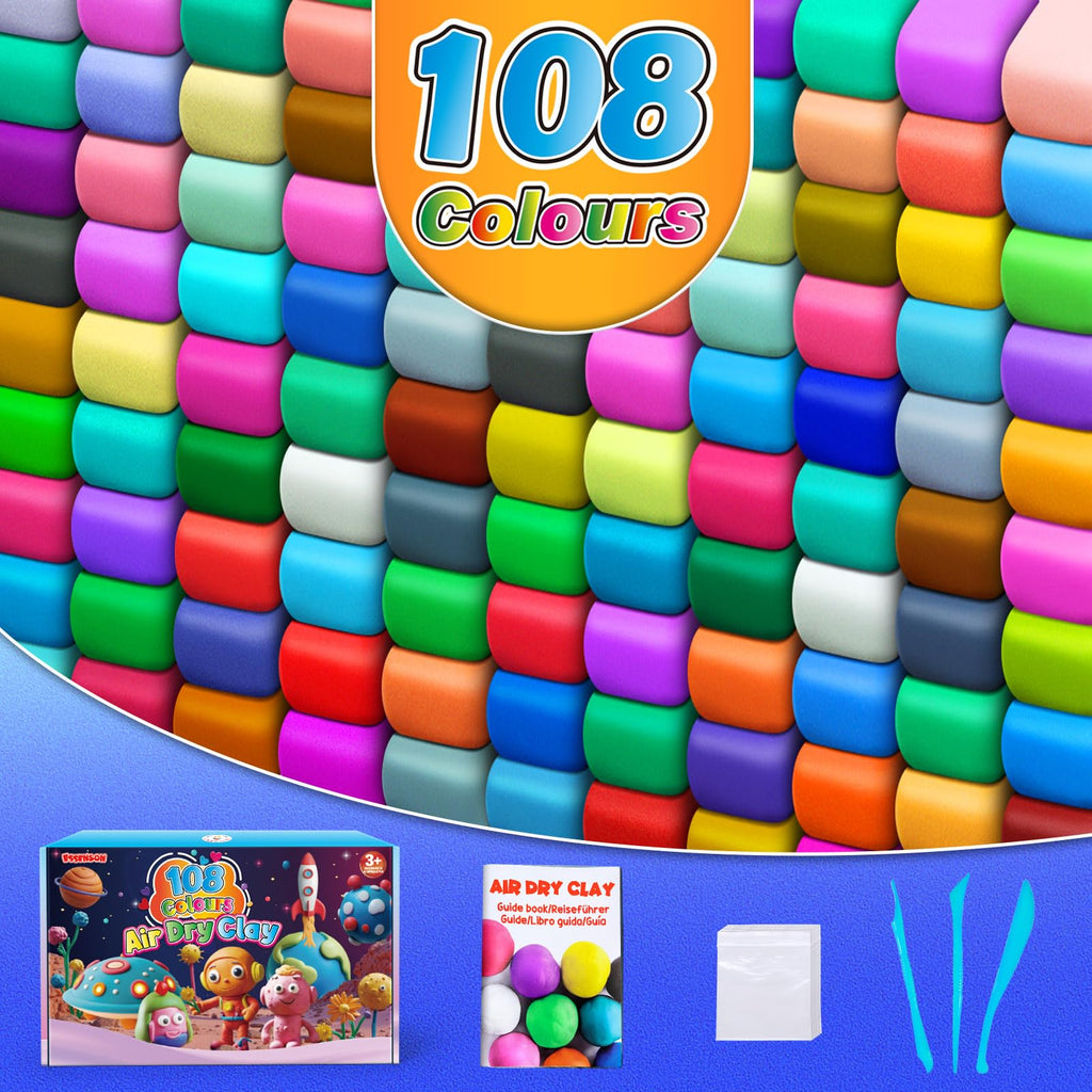 96-Color Air-Dry Modeling Clay Set