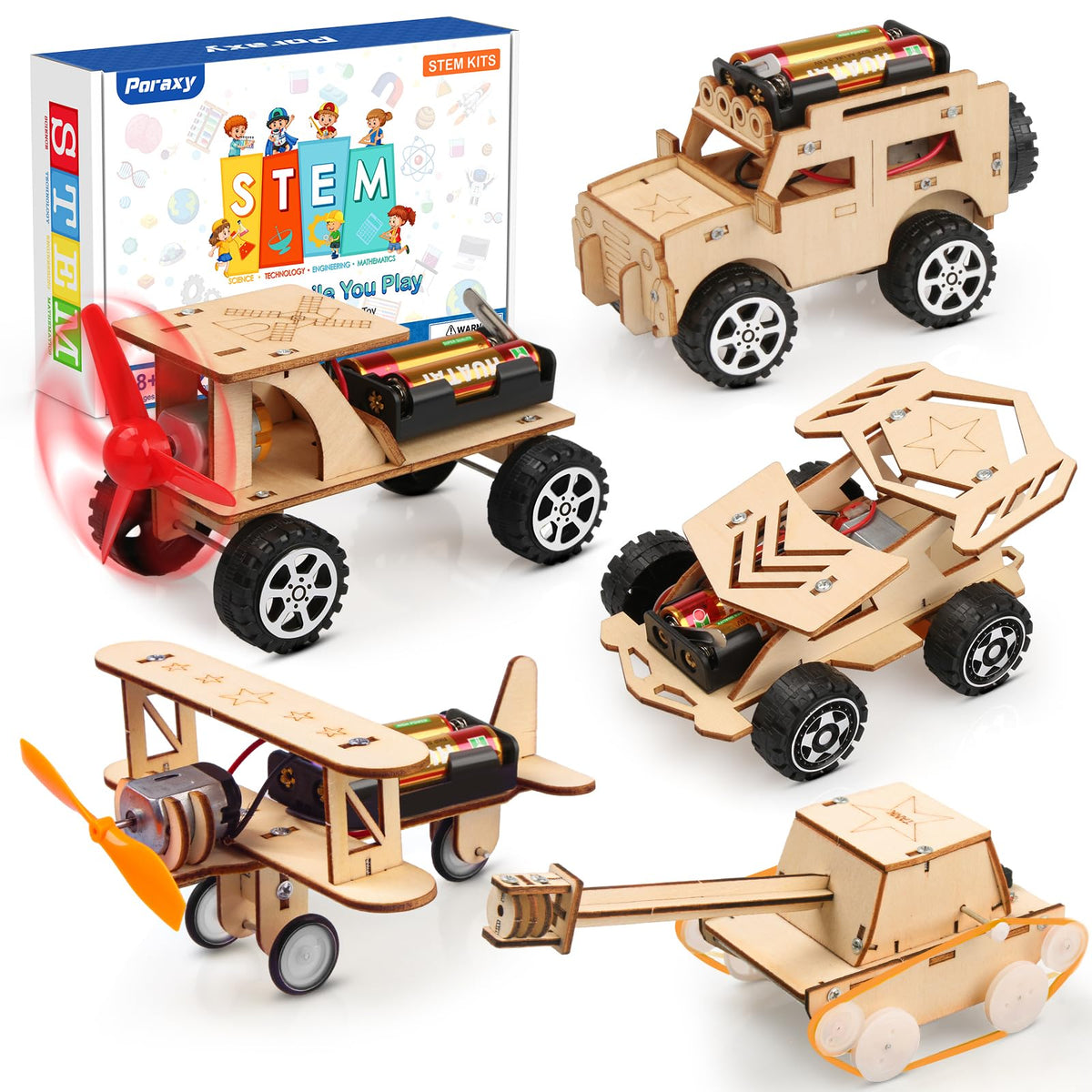 Poraxy 5-in-1 Motorized STEM Model Kit