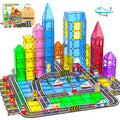 44-Piece Magnetic Tile Road Building Set