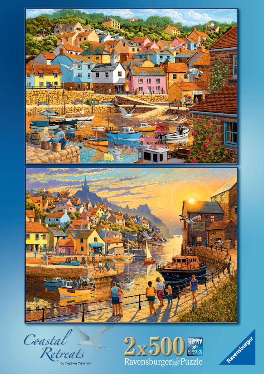 Coastal Retreats Two 500-Piece Jigsaw Puzzles