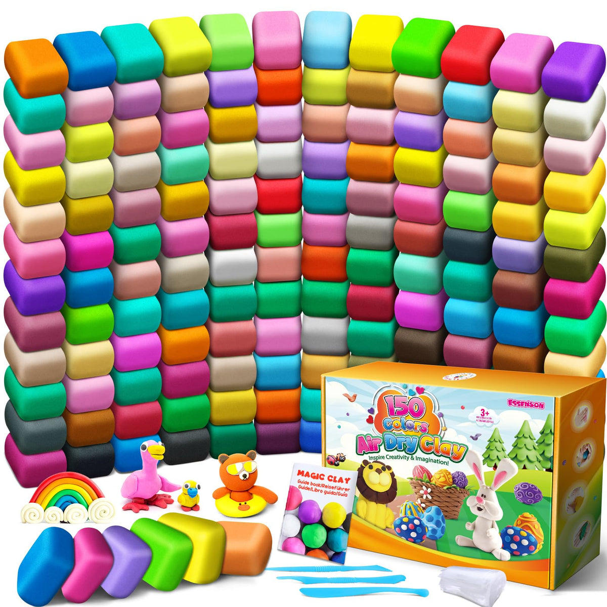56-Color Air-Dry Modeling Clay Kit