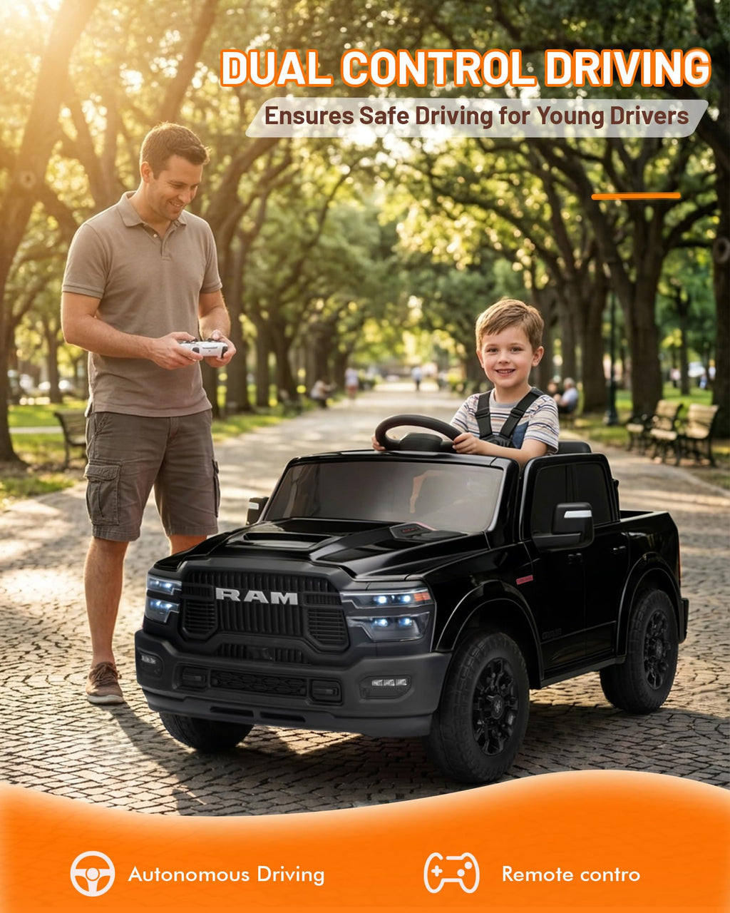 Licensed RAM 24V Two-Seat Ride-On Truck
