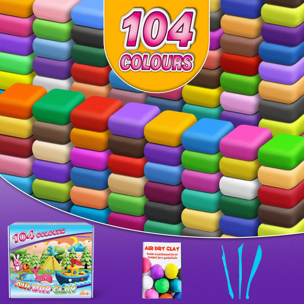 56-Color Air-Dry Modeling Clay Kit