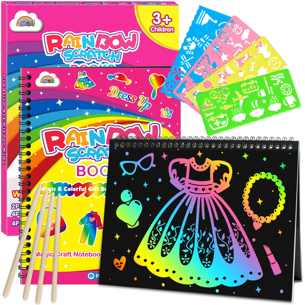 2-Pack Rainbow Scratch Art Notebooks