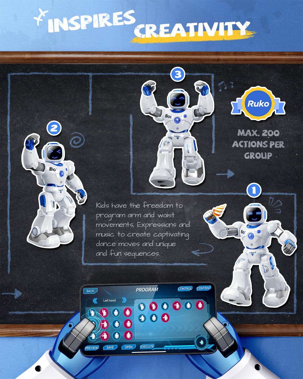 Ruko Smart Robot and Robot Dog Bundle
