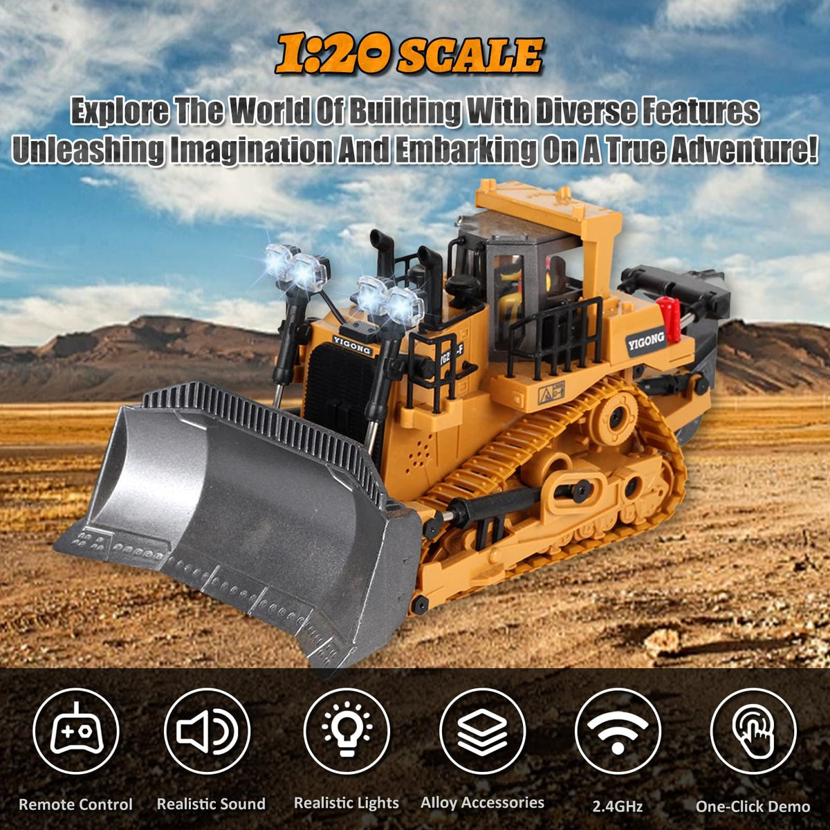 ADTHLIER 4-in-1 Construction Vehicle Set