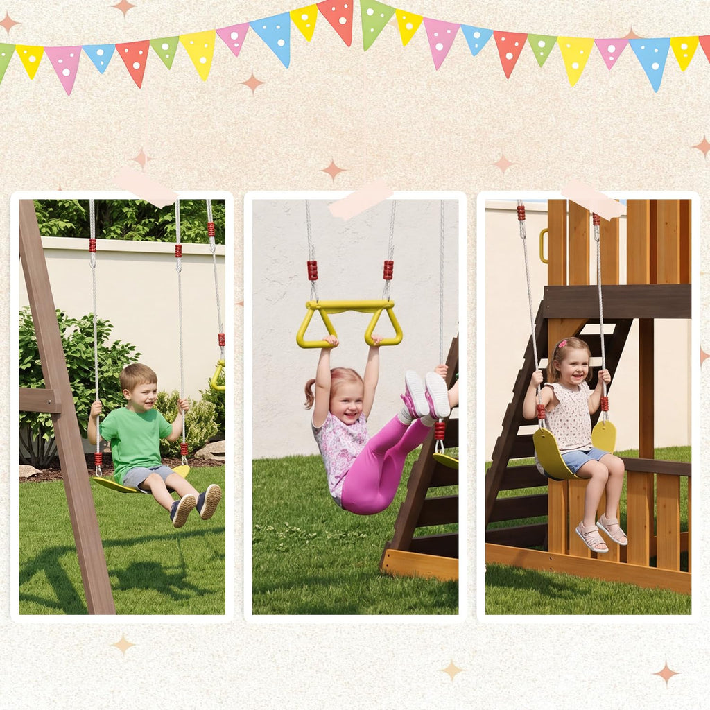 SunSwell Wooden Backyard Swing and Play Set