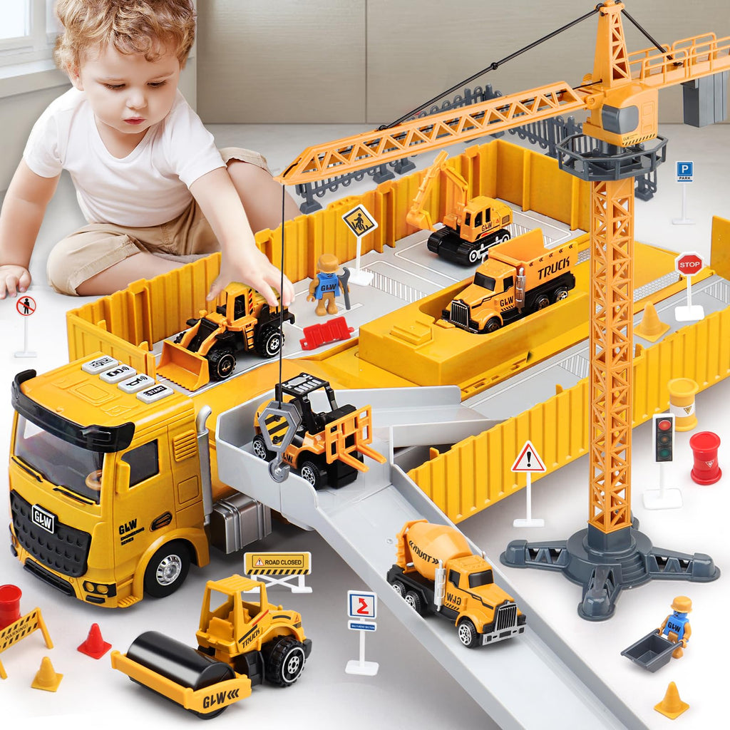 60-Piece Construction Vehicle Playset