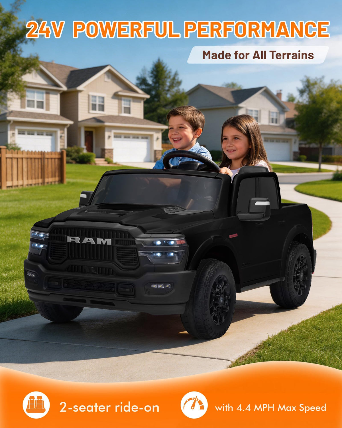 Licensed RAM 24V Two-Seat Ride-On Truck