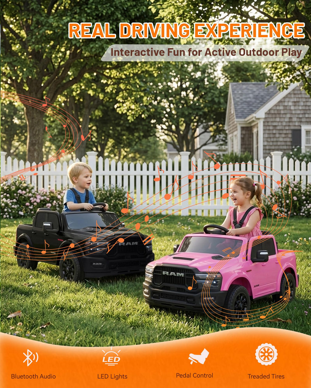 Licensed RAM 24V Two-Seat Ride-On Truck