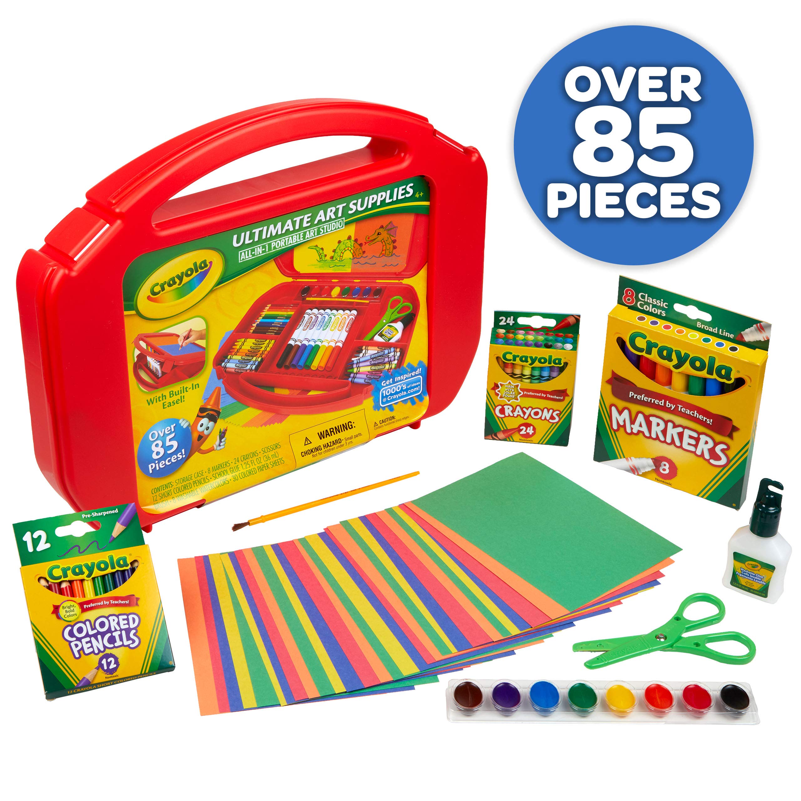Crayola 85-Piece Portable Art Lap Desk Set