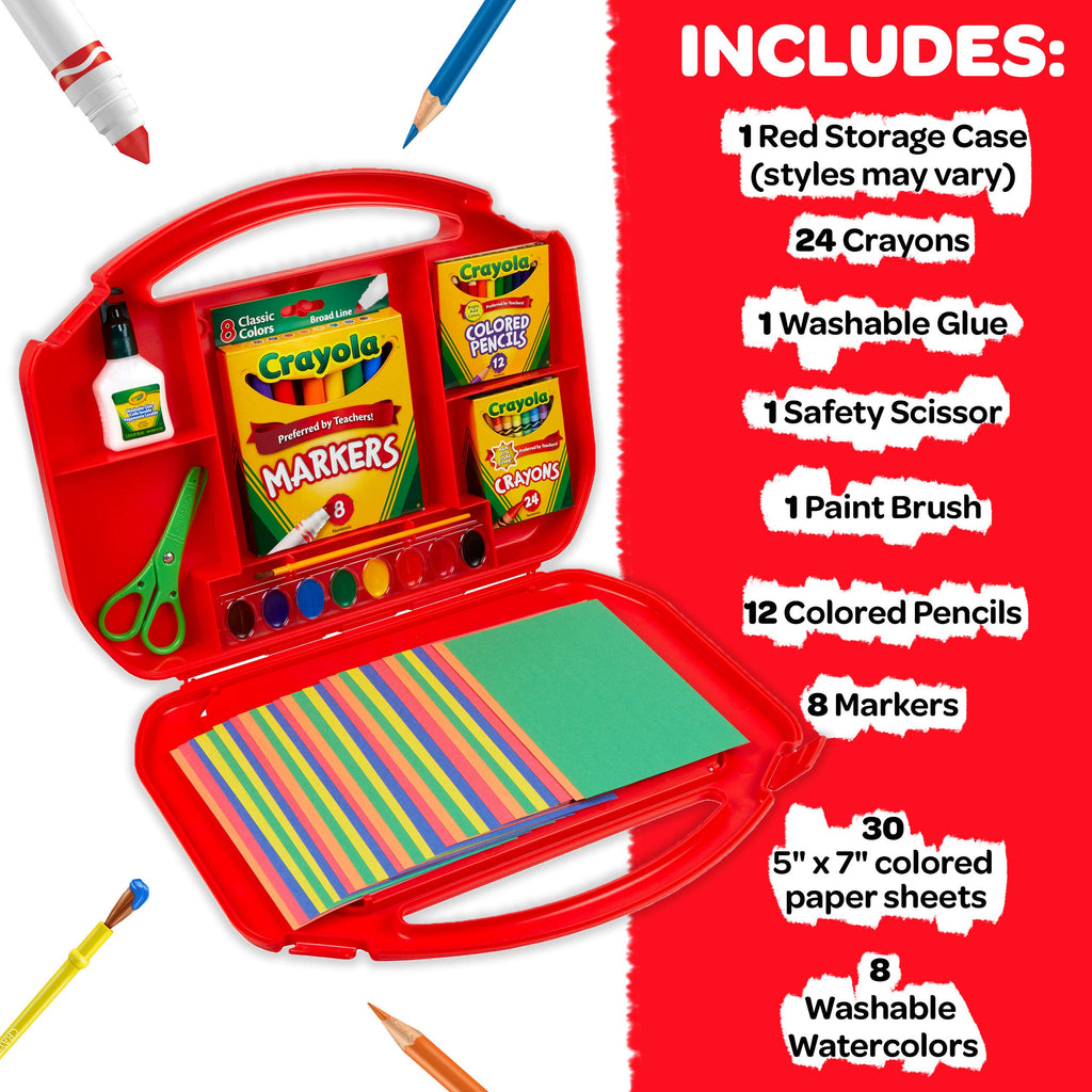 Crayola 85-Piece Portable Art Lap Desk Set