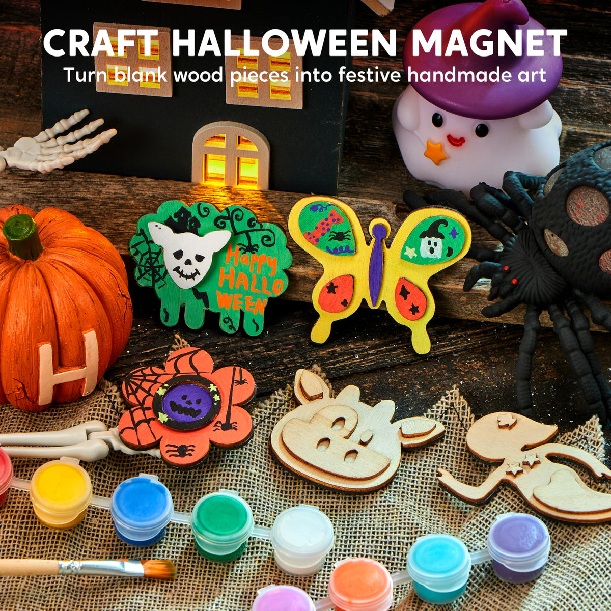 JOYIN 12-Piece Wooden Magnet Painting Kit